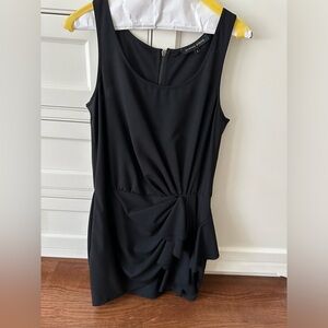 Beautifully draped Cynthia Steffe Black Cocktail Dress with zipper down back